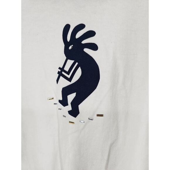 Vintage 1990s Womens Sz L Short Sleeve Kokopelli T Shirt Scottsdale Southwestern - Picture 2 of 4